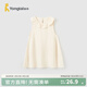 童泰（TONGTAI）女童無(wú)袖連衣裙夏季薄款時(shí)尚外出甜美裙子洋氣花邊領(lǐng)口公主裙 藕白 110 cm