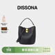 DISSONA迪桑娜女包煥欣系列水桶包通勤單肩包真皮斜挎桶包【禮物】 黑色-小號