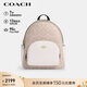 蔻馳（COACH）【品牌直供】女士經(jīng)典標志COURT雙肩包豆沙白色CZ176禮物