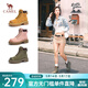 駱駝（CAMEL）戈壁經(jīng)典大黃靴秋季女士復古潮流戶(hù)外時(shí)尚百搭馬丁靴 L23W076036粉色 36