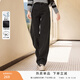 香影深灰色水洗牛仔褲女高腰2025冬季新款梨型身材寬松窄版直筒褲 深灰 M