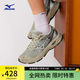 美津濃（MIZUNO）【RACER V2】高街機能復古潮流慢跑鞋男女緩震透氣跑鞋 02/麥田色/橡樹(shù)棕/倫敦霧【京東專(zhuān)供色】 42 (270mm)