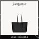 YSL圣羅蘭 女士SHOPPING SAINT LAURENT橫款皮革手袋托特包 黑色 U
