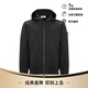 STONE ISLAND 石頭島 【經(jīng)典款】純色連帽拉鏈衛衣外套 黑色 L