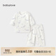 babylove嬰兒家居服套裝夏季薄款透氣男女寶寶純棉夏裝上衣褲子空調服睡衣