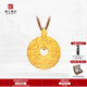 京工美作古法黃金吊墜女足金999金魚(yú)平安扣項鏈婦女節禮物送老婆12.3g