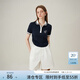 范思藍恩范思藍恩學(xué)院風(fēng)polo針織T恤衫女2024夏新款復古經(jīng)典上衣24FS12370 藏青色 L