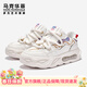 馬克華菲男鞋厚底老爹鞋男增高透氣板鞋男2026年新款潮流百搭氣墊面包鞋男 白色 【龍年限定款】 39 皮鞋碼=運動(dòng)鞋40