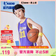 喬丹男童籃球套裝兒童全碼夏運動(dòng)兩件套小孩訓練服 朝霞紫/朝霞紫 150