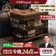 法莎蒂茶幾折疊多功能小桌子小戶(hù)型客廳邊柜可移動(dòng)推車(chē)沙發(fā)邊幾 【胡桃色】可移動(dòng)折疊小推車(chē)邊幾