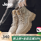 Jeep馬丁靴男靴2025冬季新款中高幫戶(hù)外休閑鞋透氣時(shí)尚拼接靴子男 893091沙色（皮鞋碼） 41