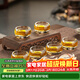 格娜斯水晶玻璃小茶杯功夫茶具品茗杯套裝加厚耐熱喝茶杯主人杯6只裝