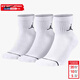 耐克（NIKE）男襪女襪 26新款訓練透氣短中長(cháng)襪快干休閑跑步健身運動(dòng)nike襪子 DX9655-100/三雙裝/中襪 S/22-24厘米/34-38碼