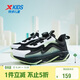 特步（XTEP）兒童童鞋男童中大童旋轉扣亮片點(diǎn)綴跑鞋 黑/果凍綠 36碼