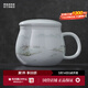 景德鎮玲瓏陶瓷茶漏杯中式帶蓋茶水分離辦公室馬克杯實(shí)用高級生日送禮物 蘋(píng)果茶漏杯-悠然田園