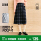 森馬（Semir）商場(chǎng)同款|半身裙女冬季格子仿呢易打理開(kāi)叉2025長(cháng)裙101725120003