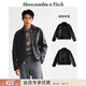 Abercrombie & Fitch美式復古經(jīng)典舒適廓形PU皮飛行員夾克外套25秋冬男裝132-5131 黑色 M (180/100A)