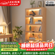 樂(lè )系（LEXI）實(shí)木書(shū)柜落地置物柜客廳書(shū)架帶玻璃門(mén)收納柜 半透明原木色-5層80CM-環(huán)保實(shí)木
