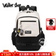 Walker Shop品牌書(shū)包初中生輕便減負背包新款休閑大容量男女高中學(xué)生雙肩包 黑配米白灰【推薦身高140cm以上】  禮盒裝+掛飾
