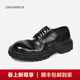 dreambox鈞博vibram厚底增高大頭德比鞋手工馬皮休閑皮鞋夏季透氣男士鞋子 黑色 41 男碼