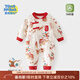 童戀初心嬰兒連體衣新生兒寶寶滿(mǎn)月大紅過(guò)年喜慶衣服爬服2025新款夾棉加厚
