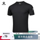 KELME/卡爾美夏季休閑男運動(dòng)T恤快干透氣圓領(lǐng)跑步短袖871002 8151TX1002黑色 XL 180