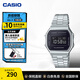 卡西歐（CASIO）手表旗艦店 黑客帝國防水學(xué)生男士石英電子表腕表小黑表 生日禮物 A168WEM-1PR