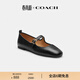蔻馳（COACH）女士女鞋單鞋平底皮鞋C字鉚釘瑪麗珍鞋芭蕾鞋單鞋 黑色 37.5