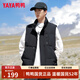 鴨鴨（YAYA）羽絨服馬甲2025年新款冬季男款立領(lǐng)簡(jiǎn)約休閑百搭短款鴨絨保暖坎肩 黑色 3XL /190