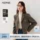 KBNE休閑西裝外套女氣質(zhì)西服2025新款咖色職場(chǎng)通勤正裝上衣春秋女 咖啡色 M