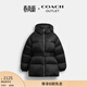 蔻馳（COACH）奧萊女士腰帶羽絨夾克羽絨服外套戶(hù)外保暖 黑色 S