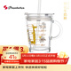 帕莎帕琦吸管杯進(jìn)口鋼化耐熱玻璃帶刻度寶寶牛奶杯兒童泡奶粉水杯子385ML