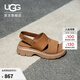UGG夏季新款女士時(shí)尚舒適純色厚底露趾后跟綁帶款休閑涼鞋1178873 CHE | 栗色 36