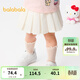 巴拉巴拉【商場(chǎng)同款】嬰兒褲子寶寶短褲女童裙褲夏裝甜美 本白10101 90