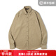 馬登工裝 美式休閑燈芯絨純棉長(cháng)袖襯衫疊穿內搭外套條絨襯衣男春 淺卡其 L