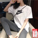 耐克（NIKE）T恤女士 2026夏新款運動(dòng)服裝跑步健身衣棉質(zhì)半袖透氣純色圓領(lǐng)短袖 DX7907-100 M