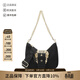 VERSACE JEANS COUTURE范思哲 女士手提單肩斜挎鏈條月牙包腋下包禮物女 75VA4BFG ZS809 899 黑色BAROQUE搭扣