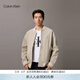 Calvin KleinJeans秋冬男士美式潮流復古學(xué)院風(fēng)ck抓絨拼色棒球領(lǐng)夾克外套