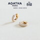 AGATHA/璦嘉莎 里奧琺瑯耳環(huán)女士 生日禮物送女友閨蜜高級感耳飾 【經(jīng)典百搭】奶油白