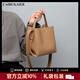 caibukaier品牌包包女包牛皮斜挎水桶手提包大容量實(shí)用生日禮物送女友送老婆 【茶棕】高級感送女朋友高檔 通勤輕奢時(shí)尚小眾單肩大包
