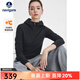 Navigare意大利小帆船鎖溫毛感衛衣女2025春秋季新款簡(jiǎn)約休閑連帽修身上衣 隕石黑 L