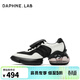 DAPHNE LAB泡泡糖運動(dòng)鞋 秋冬厚底翻舌老爹鞋厚底增高休閑小皮鞋薄荷曼波 黑色 39