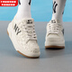 MLB官方 男鞋女鞋春夏禮物休閑印刻老花學(xué)長(cháng)鞋厚底增高板鞋3ASXE015N 紐約洋基隊/標準乳白色 38.5 (245mm)