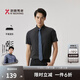 勁霸男裝（K-Boxing）純色商務(wù)休閑簡(jiǎn)約舒適夏季短袖襯衫男|BDCT2513 黑色 L