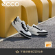 愛(ài)步（ECCO）運動(dòng)休閑鞋 春夏厚底增高板鞋簡(jiǎn)約舒適男鞋 街頭球鞋539814 HL 黑色/白色53981450334 40
