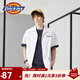 Dickies 無(wú)憂(yōu)搭襯衫男 系扣翻領(lǐng)舒適短袖襯衫 DK010211 白色 （寬松版型） L
