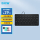 B.O.W航世 K-610U有線(xiàn)鍵盤(pán)  復古圓帽鍵盤(pán)79鍵 家用辦公筆記本臺式便攜USB小鍵盤(pán) 黑色