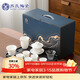 蘇氏陶瓷羊脂玉白瓷懸停蓋碗功夫茶具茶盤(pán)套裝平價(jià)禮品團購節日禮物