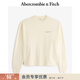 Abercrombie & Fitch美式復古舒適百搭做舊LOGO長(cháng)袖T恤春夏男裝123-4080 奶油色 M (180/100A)