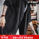 馬登工裝英倫風(fēng)巴爾瑪肯風(fēng)衣男中長(cháng)款黑色通勤大衣男士春季外套薄款 黑色 XL